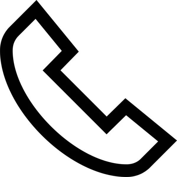 Beantwoorden Oproep Telefoon Pictogram Grote Lijnen Stijl — Stockvector