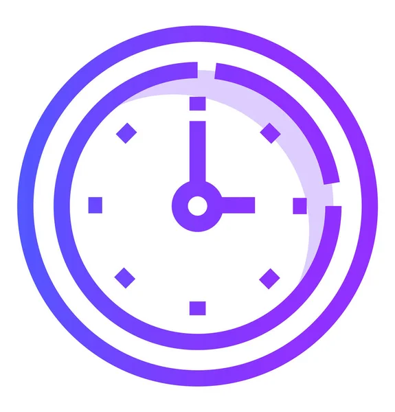 钟表报警时间图标 轮廓样式 — 图库矢量图片