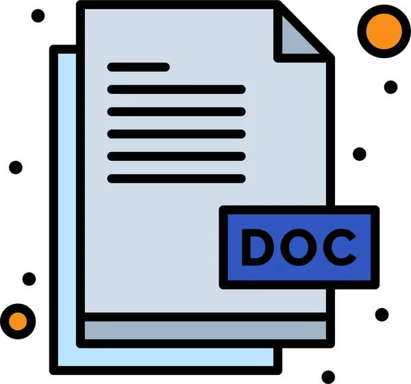 Doc Document Extension Icône Dans Catégorie Educationschoollearning — Image vectorielle