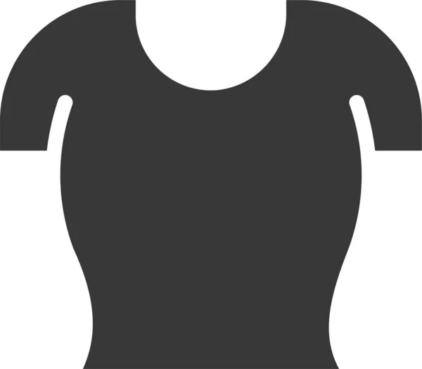 Kleidung Mode Weibliche Ikone Solidem Stil — Stockvektor