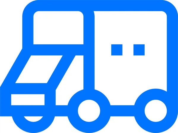 Ikon Transportasi Logistik Depan Dalam Gaya Filledoutline - Stok Vektor