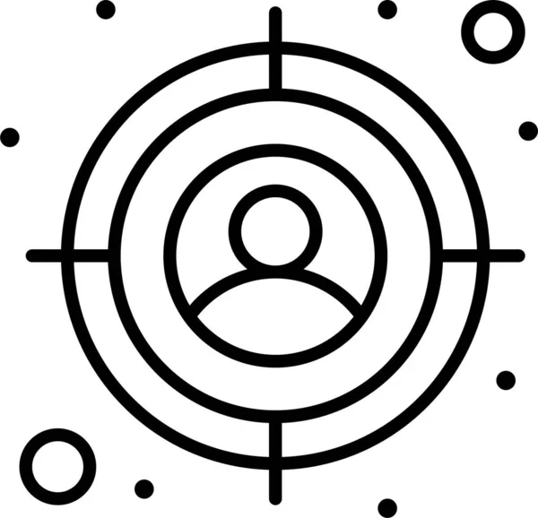 Zielgruppensymbol Umrissen — Stockvektor