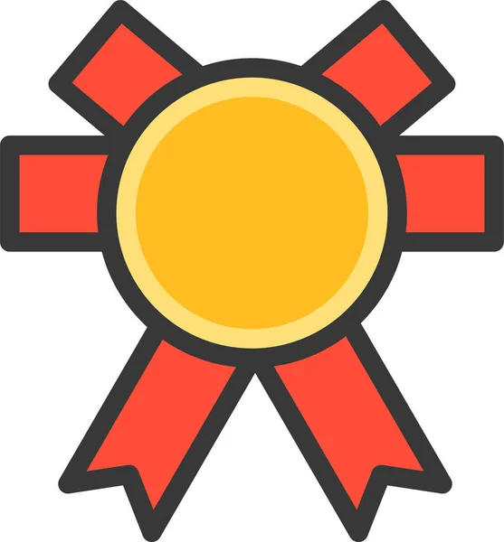 Award Badge Champion Icon Filledoutline Style — Stock Vector