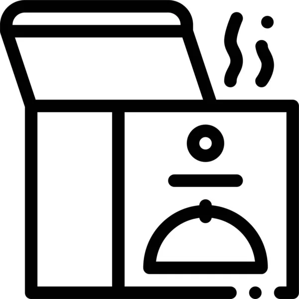 Away Box Gekookt Pictogram Food Drinks Categorie — Stockvector