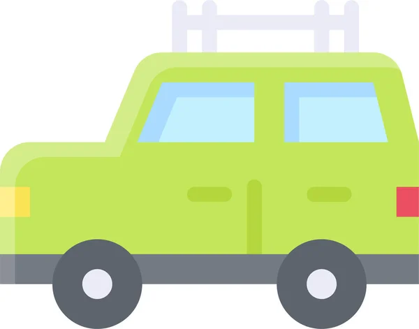 Coche Icono Del Tour Verano Categoría Verano — Vector de stock