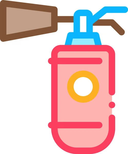 Dispositivo Extintor Icono Fuego — Vector de stock