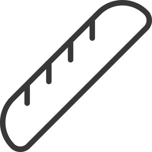 Ikona Pekařského Chleba Obrysovém Stylu — Stockový vektor