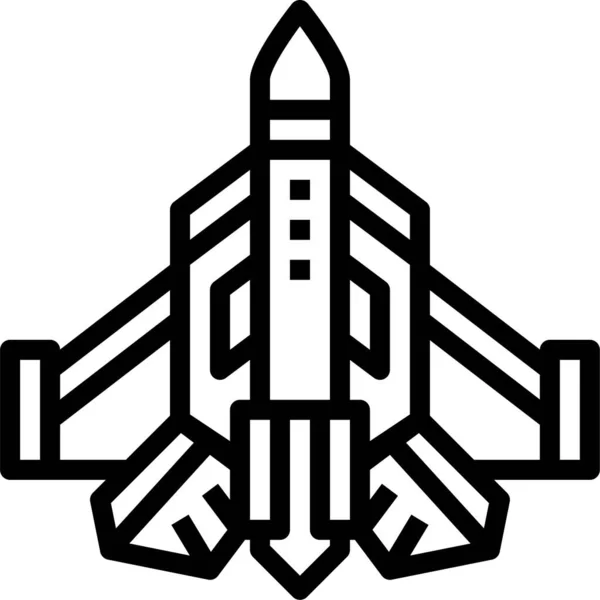 航空機戦闘機のアイコン — ストックベクタ