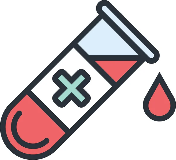 Icono Del Hospital Salud Sangre Estilo Filledoutline — Vector de stock