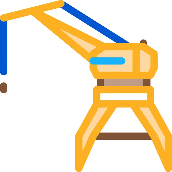 Costruzione Costruzione Gru Icona — Vettoriale Stock