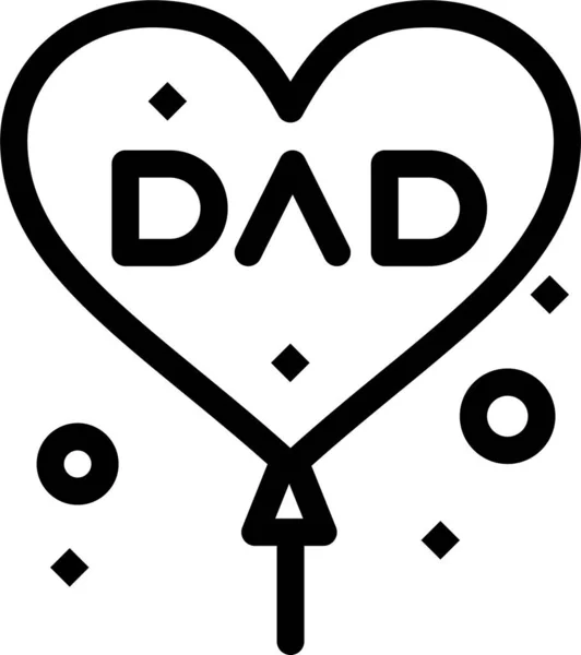 Balloon Dad Day Icon Mothersfathersday Category — Wektor stockowy