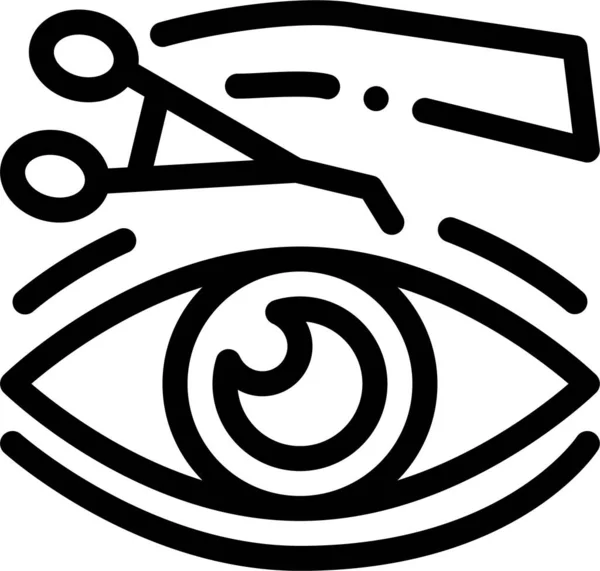 Blepharoplastik Kosmetische Augenlid Symbol — Stockvektor