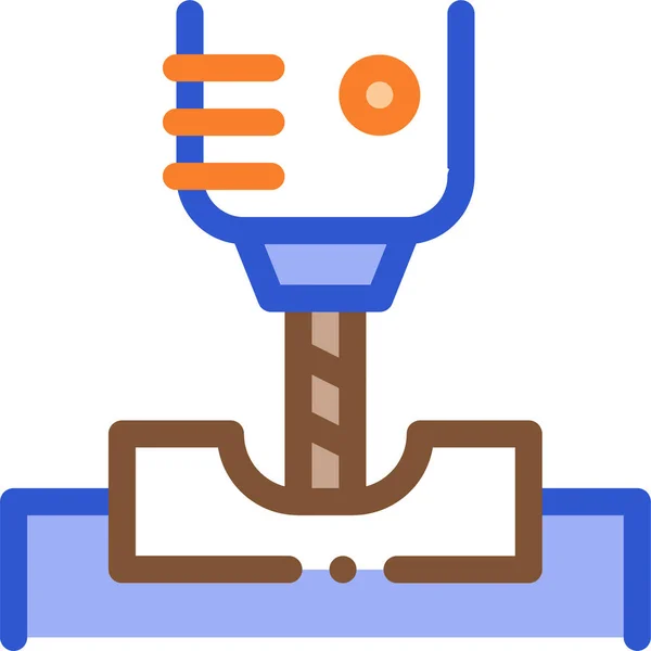 Manufacturing Metallurgical Process Icon Filledoutline Style — Wektor stockowy