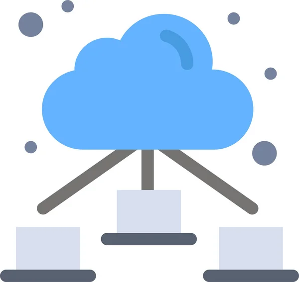 Ikona Cloudové Sítě — Stockový vektor