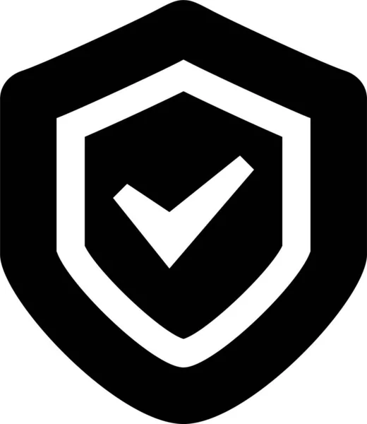 Icono Protección Guardia Garantía Estilo Sólido — Vector de stock