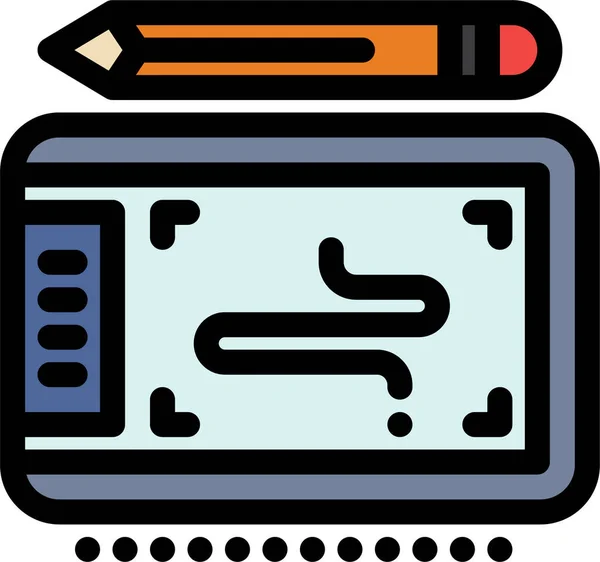 Kunst Grafik Tablet Symbol Der Kategorie Kunstdesign — Stockvektor