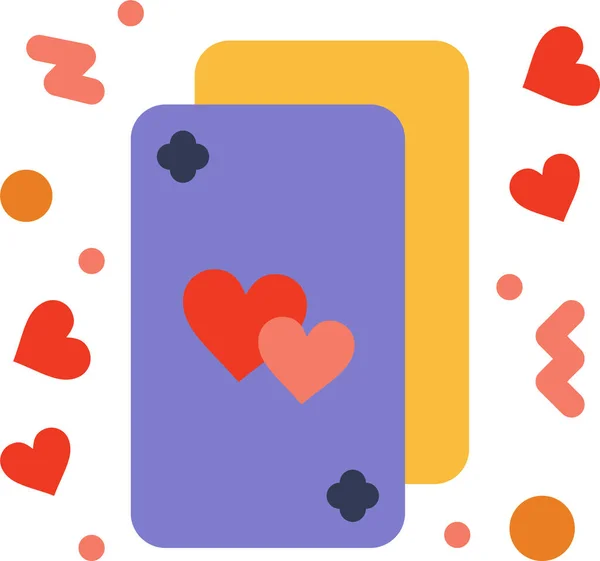 Cards Heart Hearts Icon Loveromance Category — Stock Vector