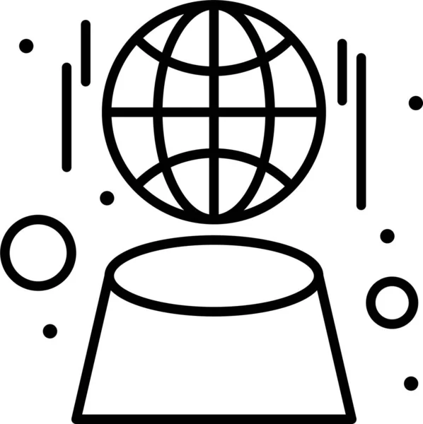 Digitales Globus Hologramm Symbol — Stockvektor