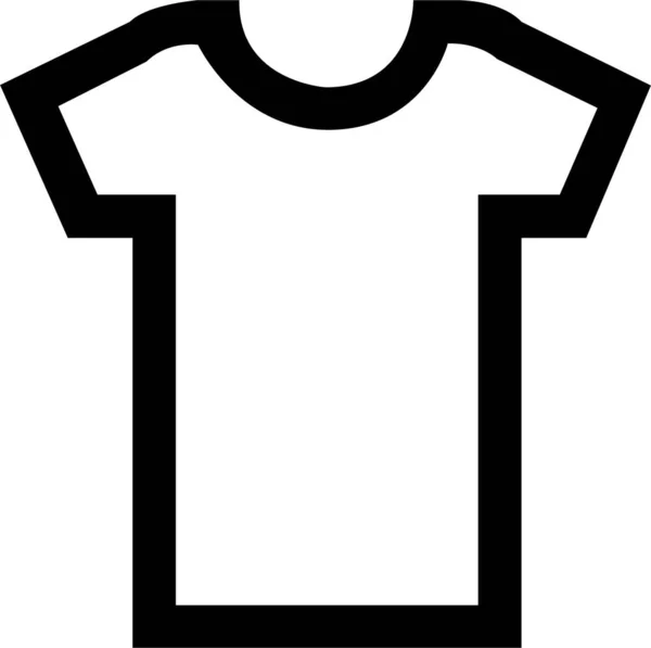 Moda Ropa Camisa Icono Estilo Esquema — Vector de stock