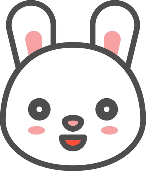 Animal Avatar Bunny Icon Filledoutline Style — Stock Vector