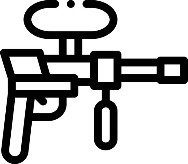 Activité Extrême Icône Pistolet Dans Style Contour — Image vectorielle