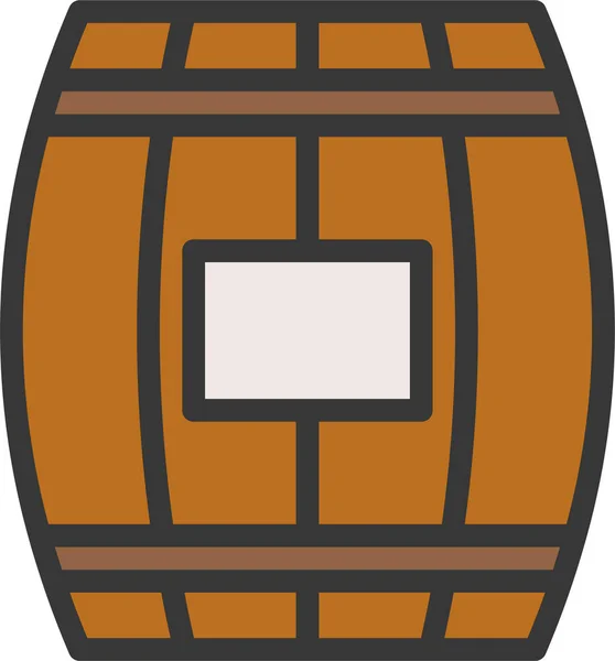 Barrel Bear Barrel Farm Ikone Filedoutline Stil — Stockvektor