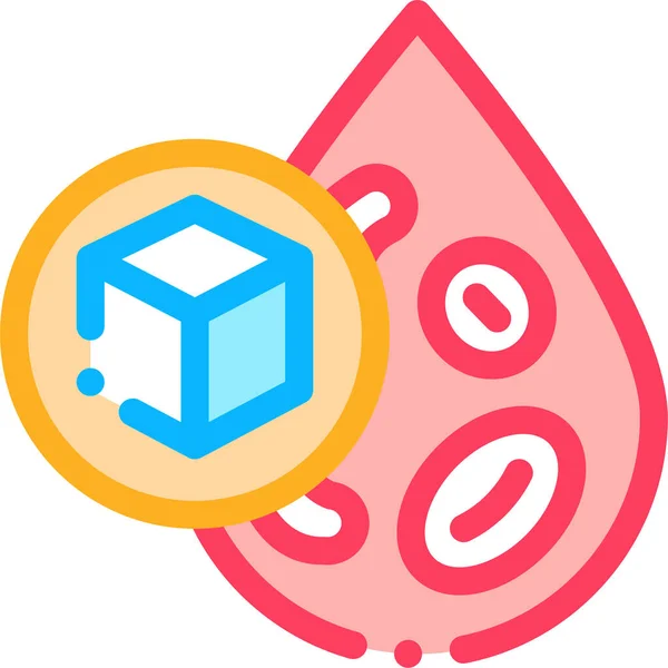 Sugar Blood Diabetes Icon — Stockvector