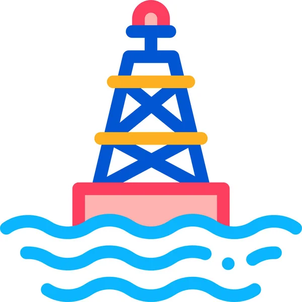 Bulb Buoy Lamp Icon — Stockvector