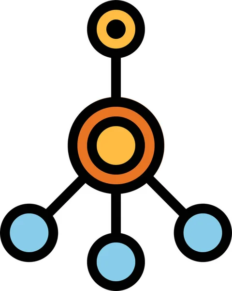 Значок Спільного Ресурсу Мережі Роз Єднання Стилі Заповненого Контуру — стоковий вектор