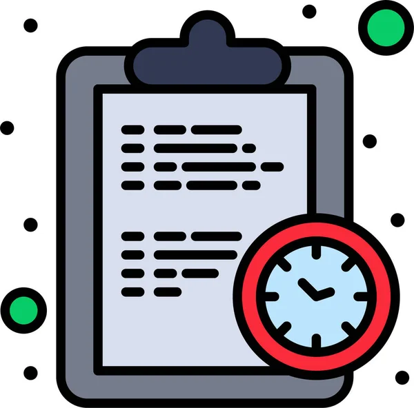 Klok Deadline Efficiëntie Pictogram — Stockvector