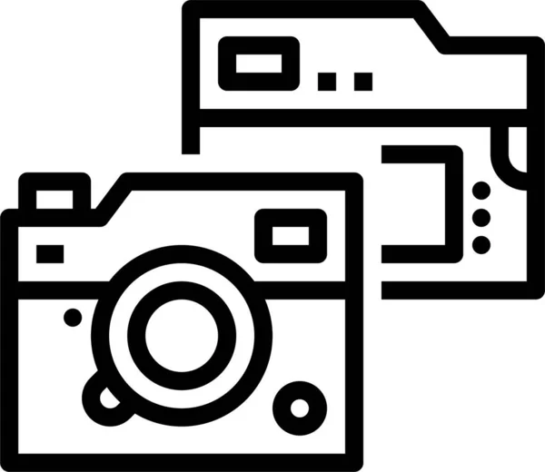 Camera Digitaal Spiegelloos Pictogram — Stockvector