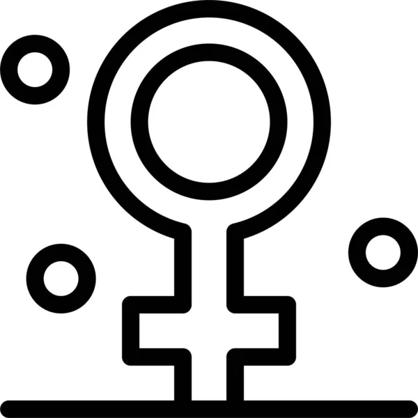 Biology Female Healthcare Icon — Stockvector