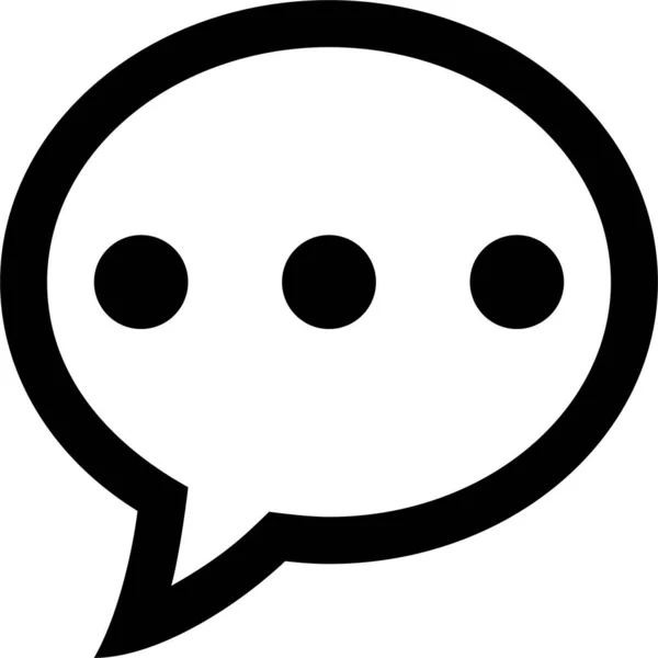 Bubble Chat Commentaar Pictogram Grote Lijnen Stijl — Stockvector