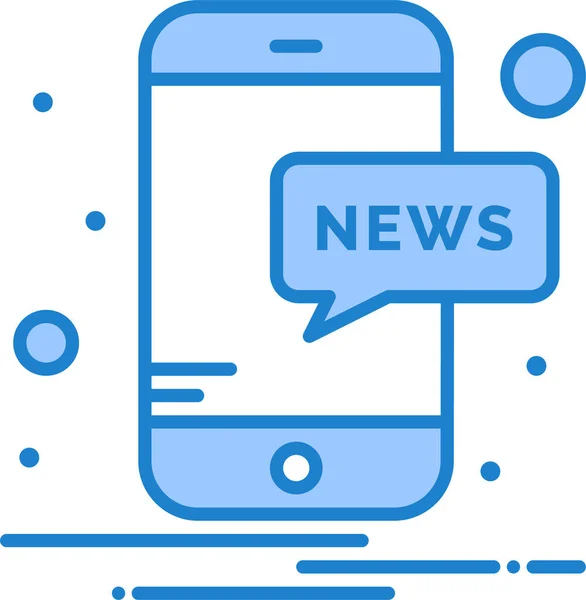 Mobile News Notification Icon — Stock Vector