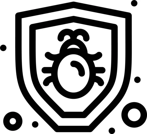 Bug Protection Security Icon — Vettoriale Stock