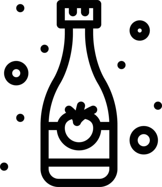 Beverage Bottle Drink Icon Fooddrinks Category — Wektor stockowy