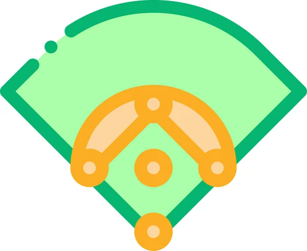 Baseball Wettbewerbs Ikone Filedoutline Stil — Stockvektor