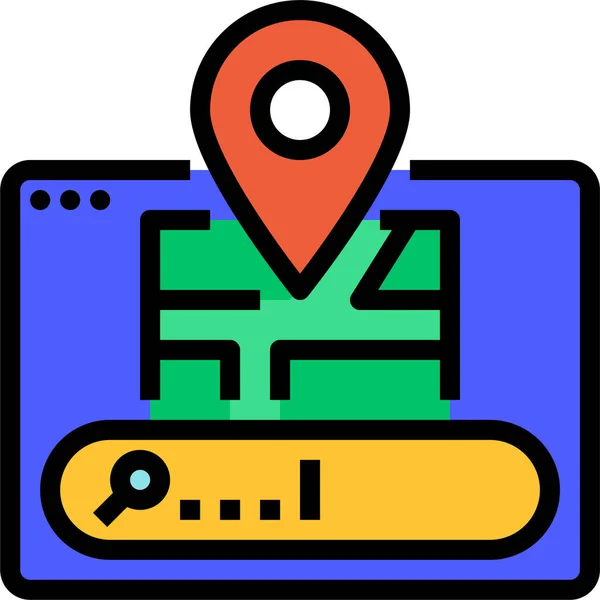 Ikona Lokální Mapy Gps — Stockový vektor