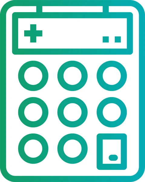 Calculating Calculator Electronics Icon Outline Style — Stock Vector