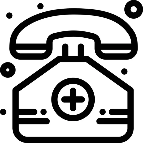 Hospital Médico Icono Móvil — Vector de stock