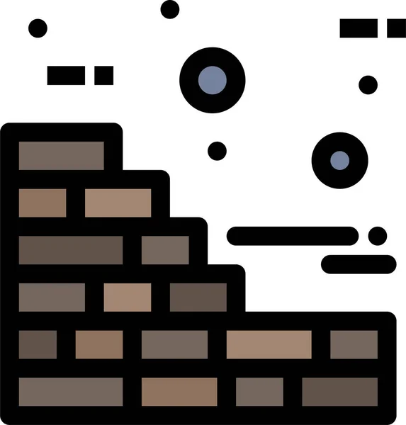 Briques Construction Mur Icône — Image vectorielle