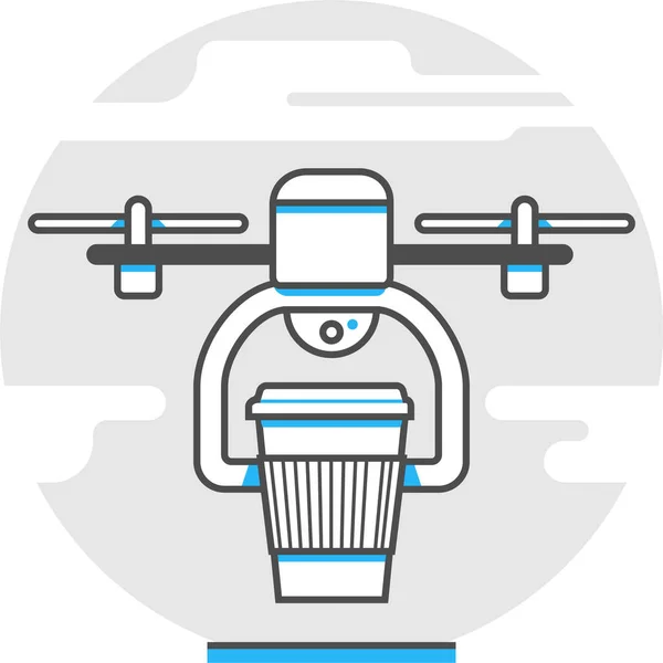 Icono Entrega Transporte Aire Estilo Filledoutline — Archivo Imágenes Vectoriales