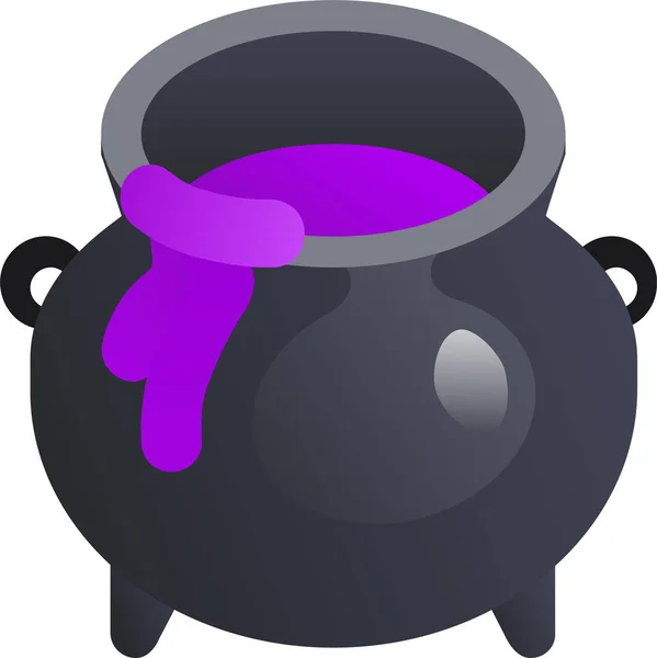 Cauldron Halloween Horror Icon Halloween Category — Stock Vector