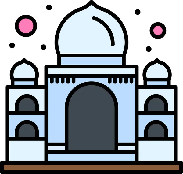 Membangun Ikon India Mahal - Stok Vektor