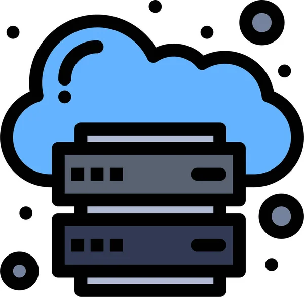 Cloud Hosting Infrastructure Icon — Stock Vector