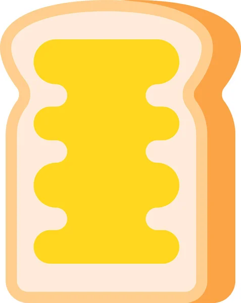 Comida Pan Hamburguesa Icono — Vector de stock