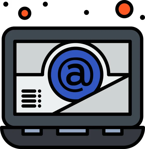 Ordenador Correo Electrónico Icono Portátil — Vector de stock