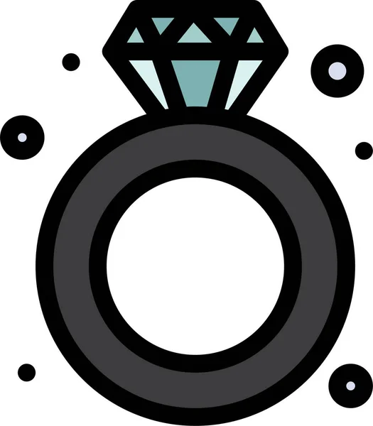 Διαμαντένιο Κόσμημα Δαχτυλίδι Εικονίδιο Στην Κατηγορία Ρούχωναξεσουάρ — Διανυσματικό Αρχείο