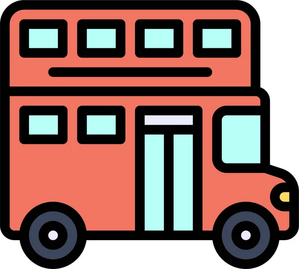 Transport Vehicle Public Icon Filledoutline Style — Stock Vector