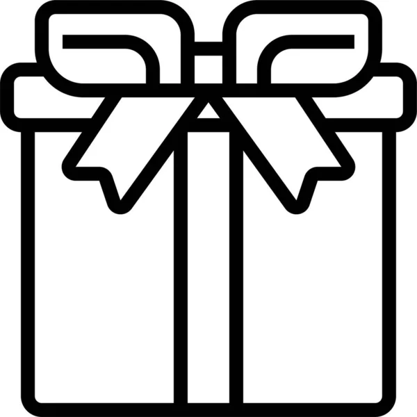 Premio Icono Regalo Digital Estilo Esquema — Vector de stock